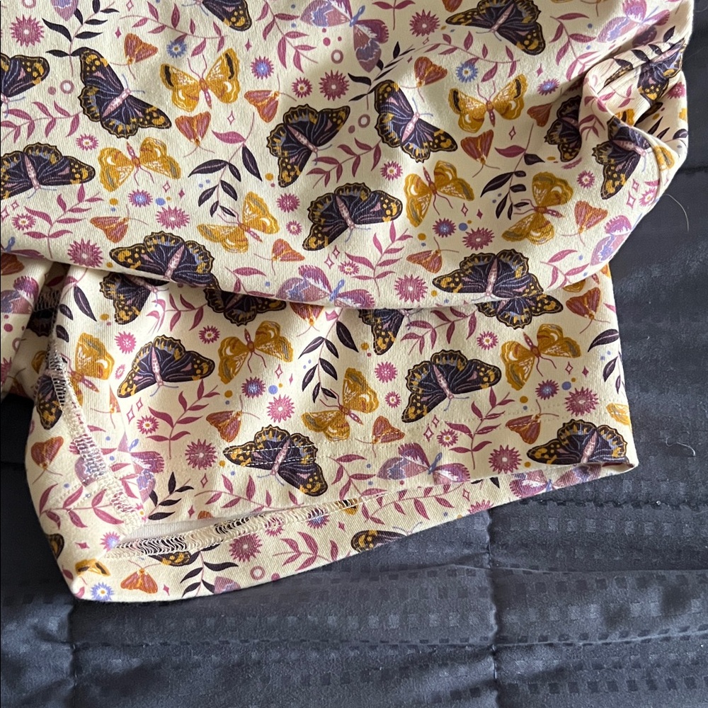 Duluth Trading Co Floral Skort - Purple, Gold, Cream Butterflies - Picture 3 of 4